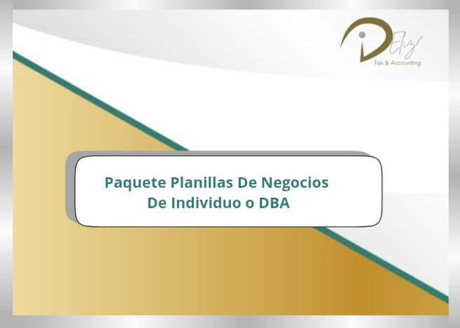 Paquete Planillas de negocios de Individuo o DBA